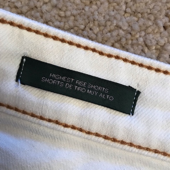 Wild Fable White Denim Shorts NEW Womens Size 00 High Waist 24 High Rise - Picture 5 of 13